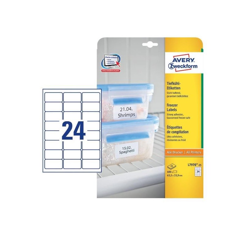 ETICH. PER FREEZER 63 5X33 9