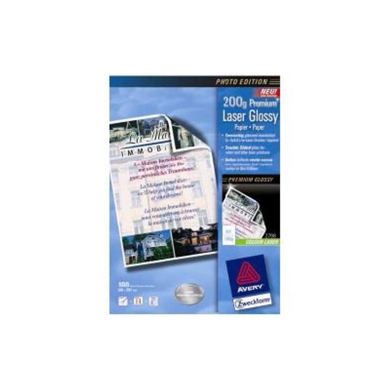 CARTA FOTOGR.A4 200GR LASER 100FG.