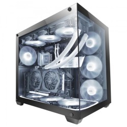 MARSGAMING CASE TOWER XXL MCV4 BLACK E-ATX FRAMELESS 90º TG GLASS