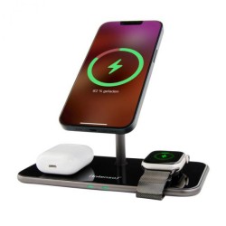 CARICATORE WIRELESS0HA 3IN1 15W BK