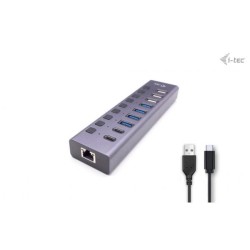 USB3.0/C CHARGHUB9PORTLAN+P.ADAPT60