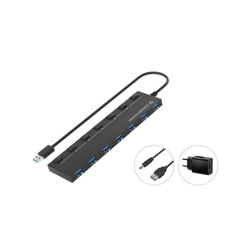 7-PORT USB 3.0 HUB WITH POWER ADAPT