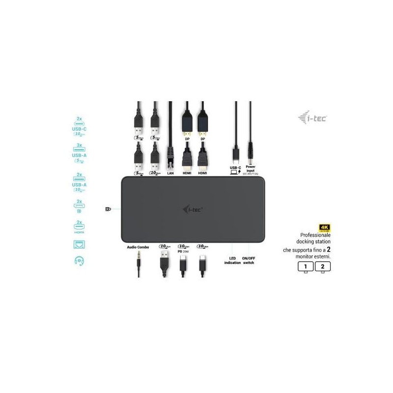 USB3.0/C/THUNR3 DUAL 4KDOCGEN2PD100