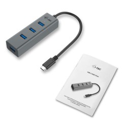 USB-C METAL 4-PORT HUB  4X USB 3.0