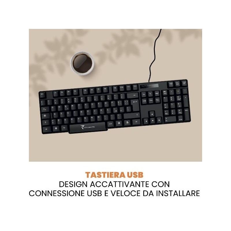 TECHMADE TASTIERA USB QWERTY