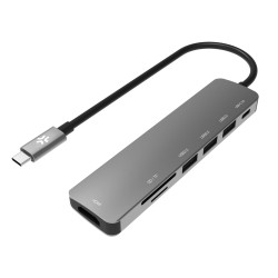 HUB USB-CC TO 3USBA/USBC/HDMI/TF/SD