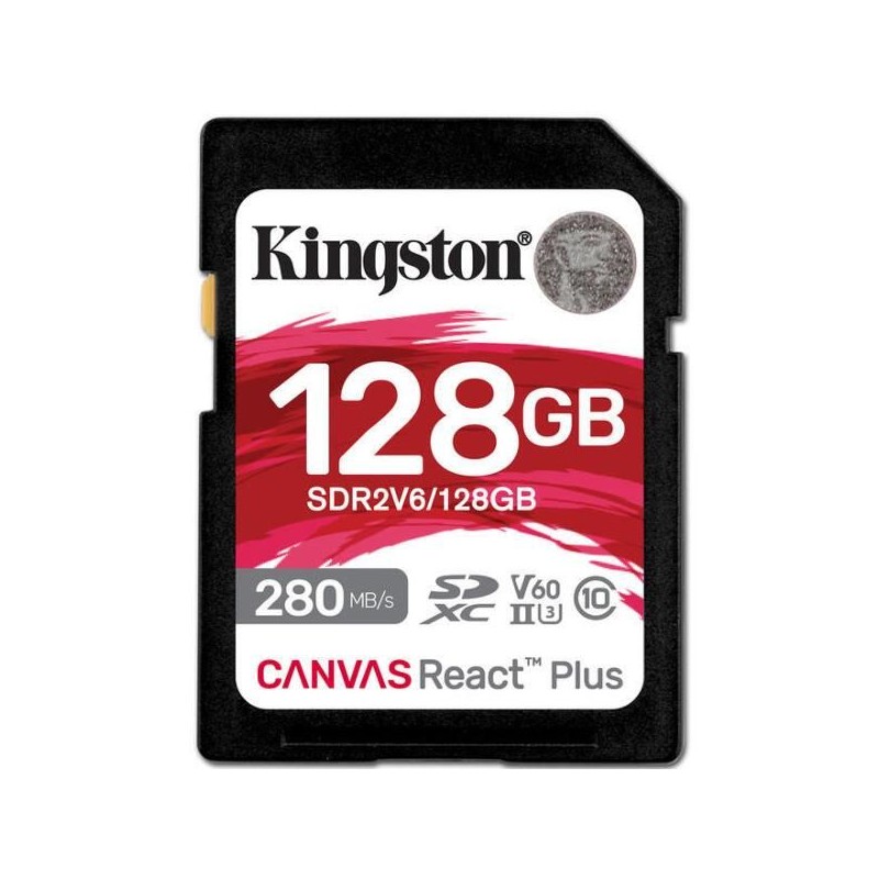 128GB CANVAS REACT PLUS SDXC U3 V60