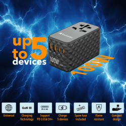 UNIVERSAL TRAVEL ADAP.GAN III 100W