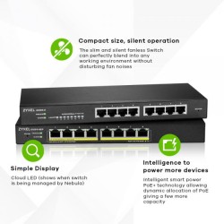 GS1915-8EP NEBULAFL SWITCH WEB POE