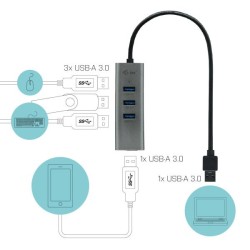 USB 3.0 METAL 4PORT+OUT POWER ADAPT