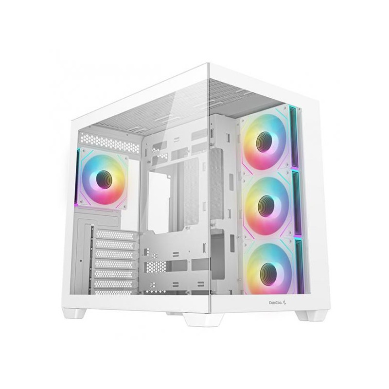 DEEPCOOL CASE MID TOWER CG530 WH 4F WHITE 2*TG 4x120 PWM+ARGB FAN