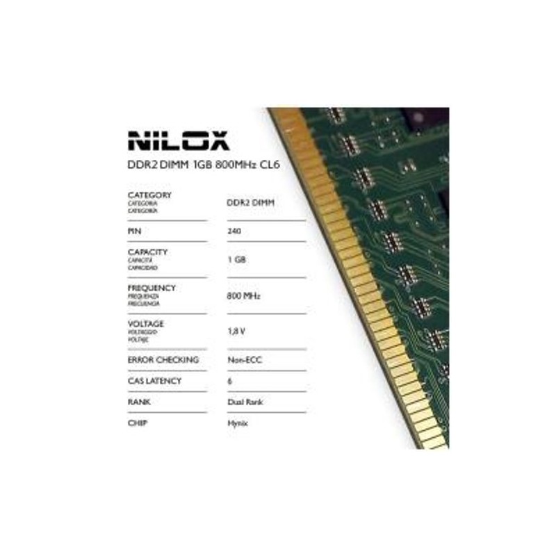 RAM DDR2 DIMM 1GB 800MHZ CL6