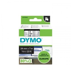 NASTRO D1 24MMX7M NERO/TRASP