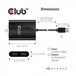 USB-A 3.1 TO DP 1.2 DUAL MONITOR