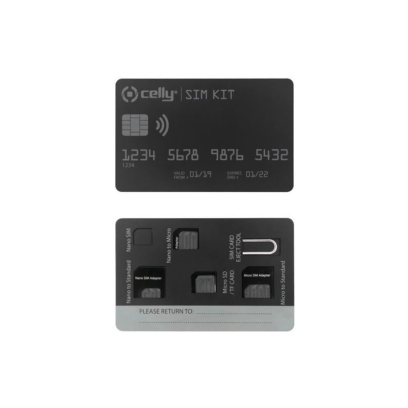 UNIVERSAL KIT X SIM CARD WITH CLIP