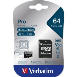 MICRO SDHC-64GB-PRO CLASS 10+ADAT.