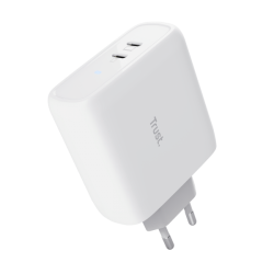 MAXO 65W 2P USB-C CHARGER WHT