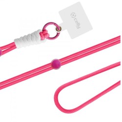 NECKLACE UNI NYL PINK FL