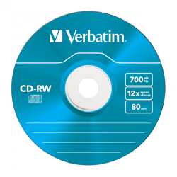 CD-RW 700MB 12X COLOR SLIM CASE 5PZ