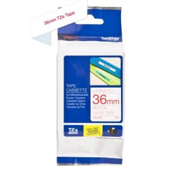 NASTRO TZ 36MM ROSSO SU BIANCO