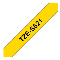 NASTRO LAMIN 9MM NERA/GIALLO AD RES