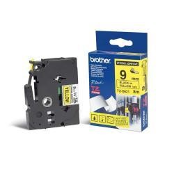 NASTRO LAMIN 9MM NERA/GIALLO AD RES