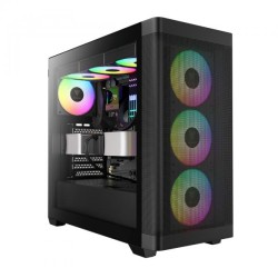 GAMDIAS CASE MID TOWER ATHENA M3 4x120mm PWN FAN ARGB CON 8 PORT HUB
