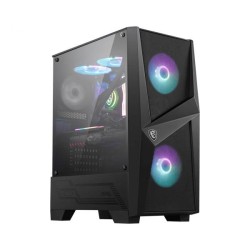 MSI MAG FORGE 100R computer case Midi Tower Nero, Trasparente (Case ATX MAG FORGE 100R ARGB +Hub)